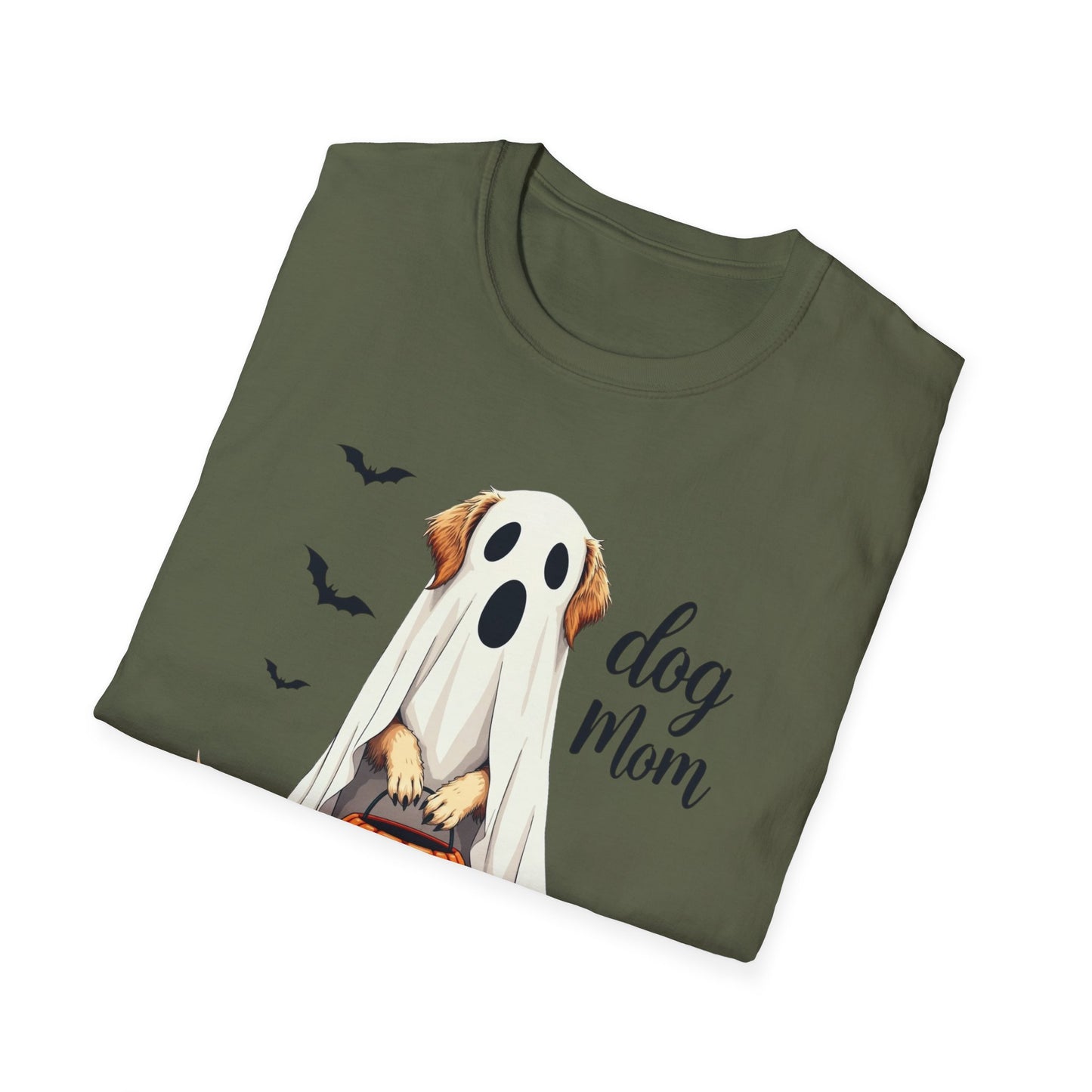 Dog Mom Halloween T‑Shirt — Cute Ghost Pup Pumpkin Tee