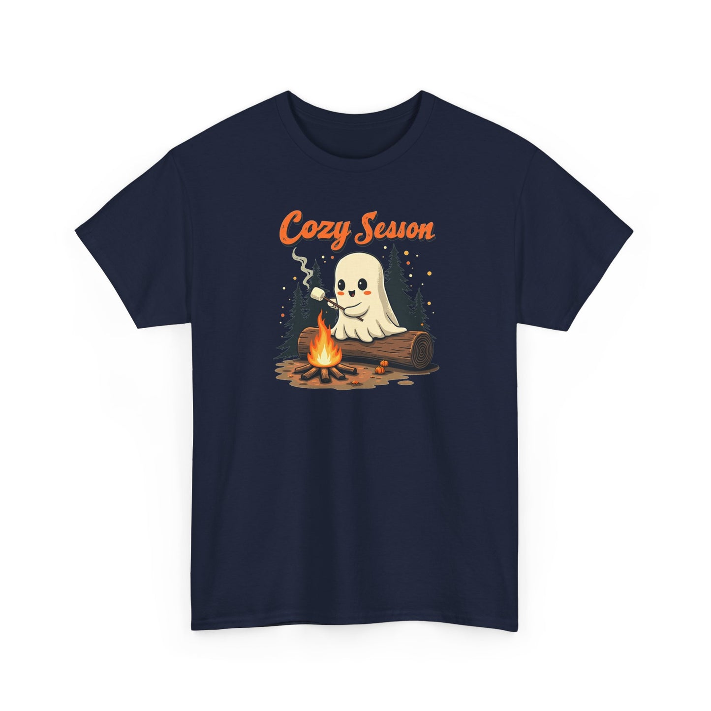 Cozy Season Tee — Cute Ghost Campfire Halloween T-Shirt