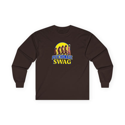 Psychonaut swag, small biz Long Sleeve Tee - Unisex Cotton Shirt for Festival Vibes, Casual Wear, Gift for Music Lovers, Streetwear, Retro Style