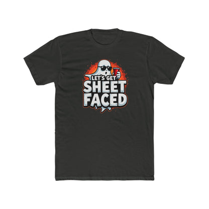 Crew Tee – "Let's Get Sheet Faced" Halloween Ghost Party T‑Shirt
