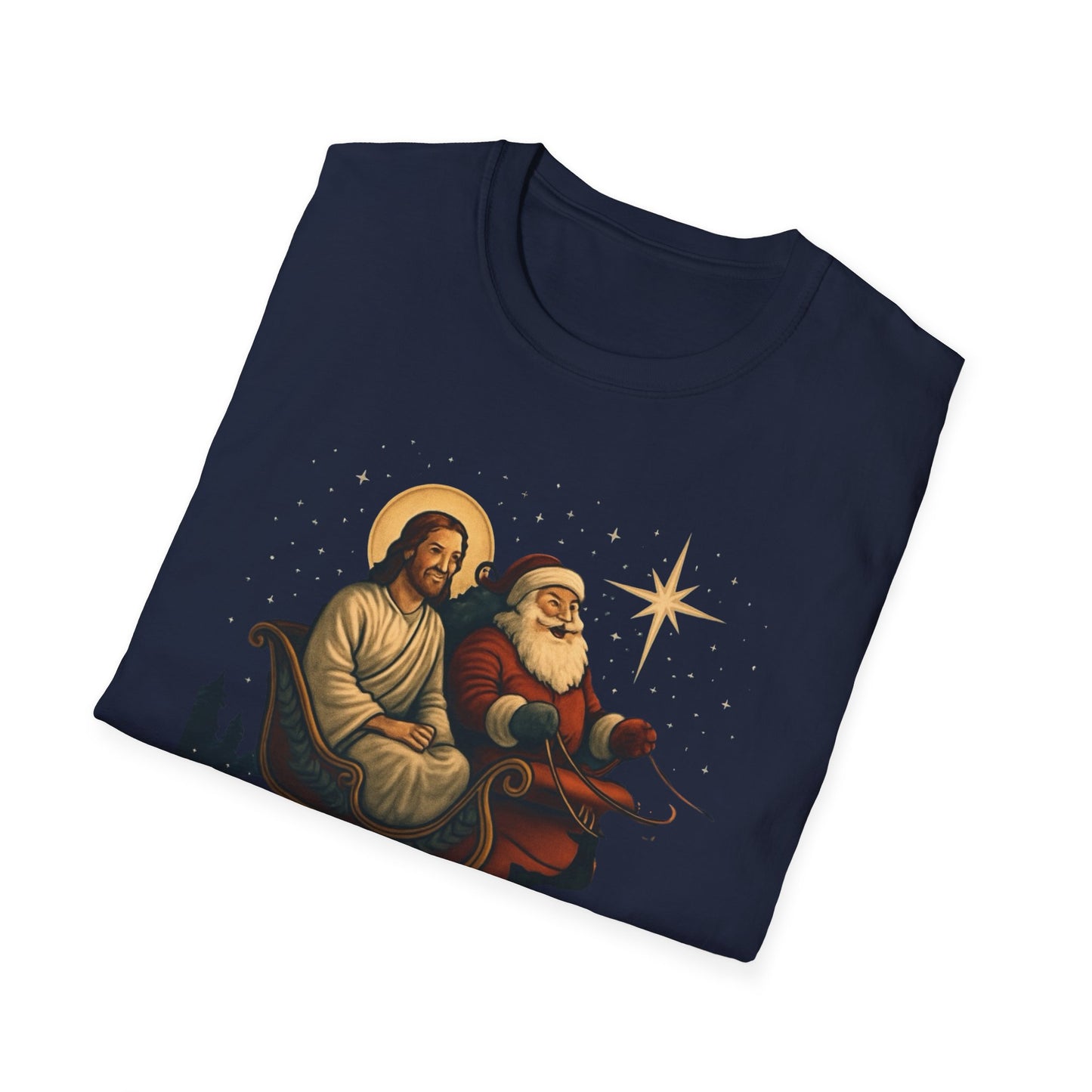 Jesus Is the Reason Of the Season T-Shirt — Vintage Nativity & Santa Christmas Tee