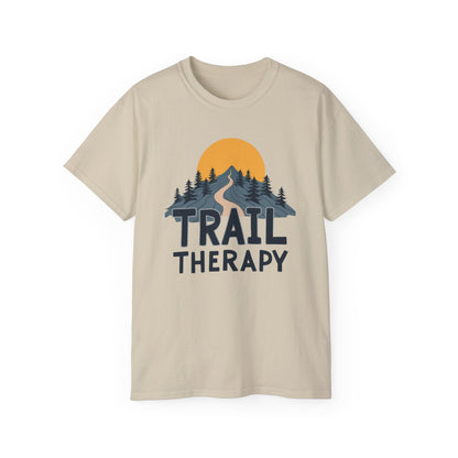 Trail Therapy Unisex Ultra Cotton Tee | Outdoor Lover Gift, Adventure Shirt, Nature Tee, Hiking Apparel, Relaxation Wear - Psychonaut Swag