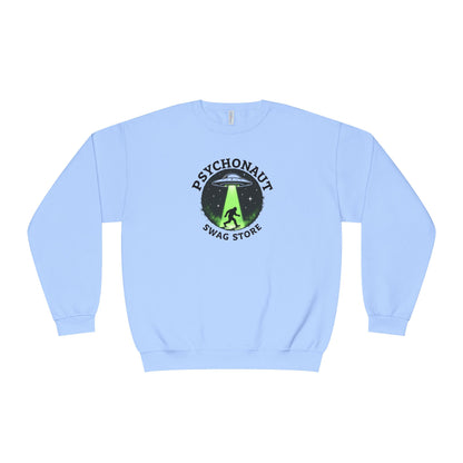 Psychonaut Swag Crewneck Sweatshirt – UFO Abduction Graphic Pullover
