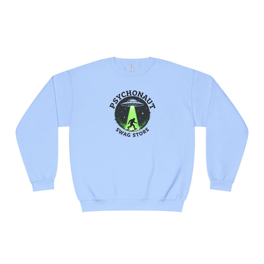 Psychonaut Swag Crewneck Sweatshirt – UFO Abduction Graphic Pullover
