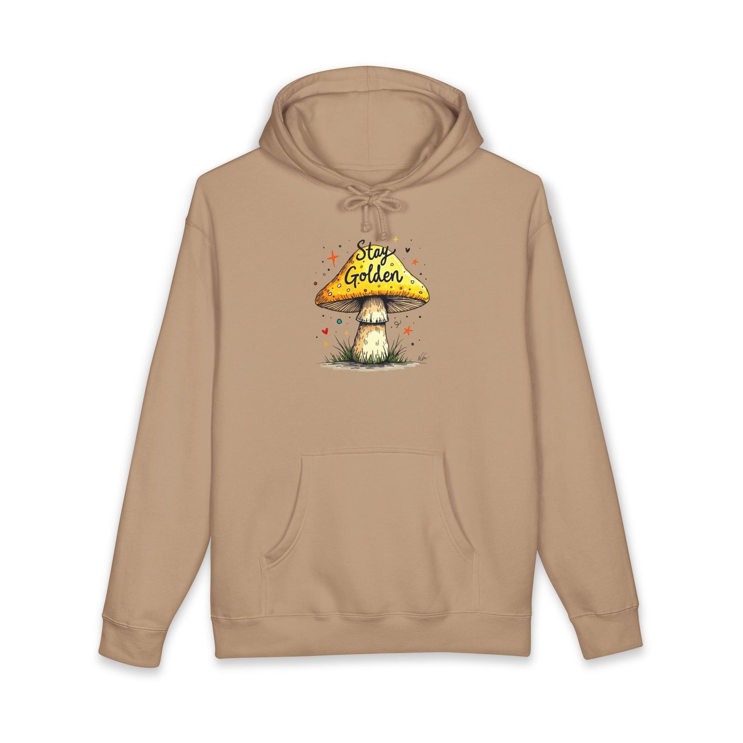 Stay Golden Mushroom Hoodie — Cozy Nature Graphic Pullover