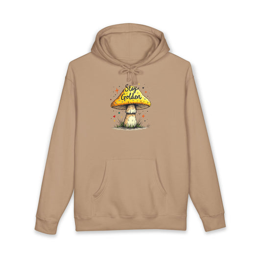 Stay Golden Mushroom Hoodie — Cozy Nature Graphic Pullover