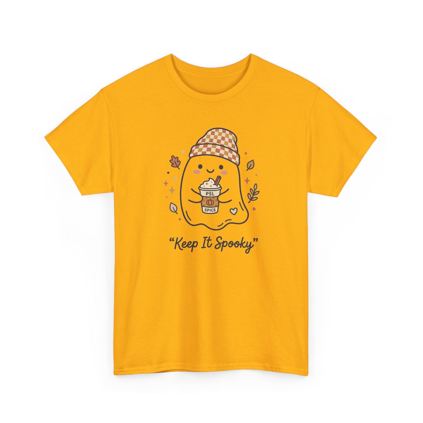 Keep It Spooky Ghost Tee — Cute Fall Halloween Shirt with Pumpkin Latte