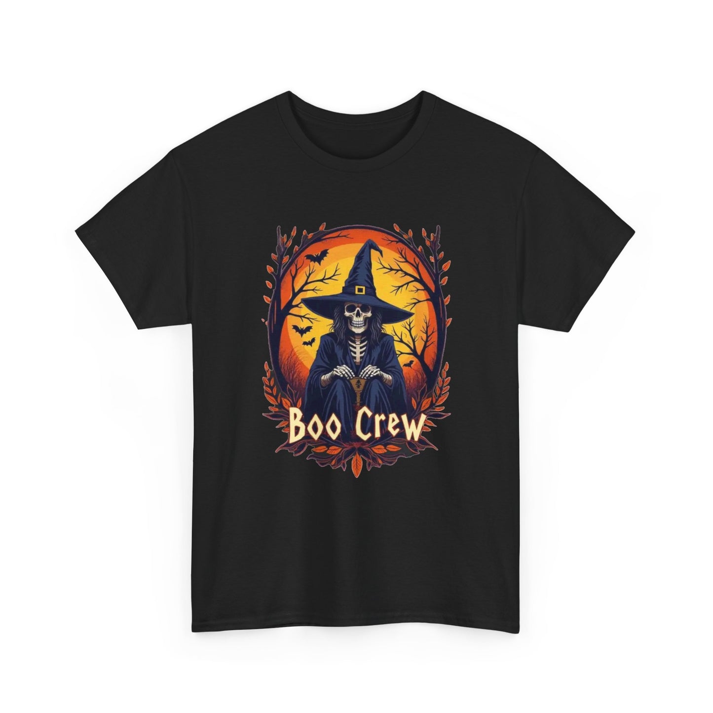 Boo Crew Halloween T-Shirt — Witch Skeleton Spooky Graphic Tee