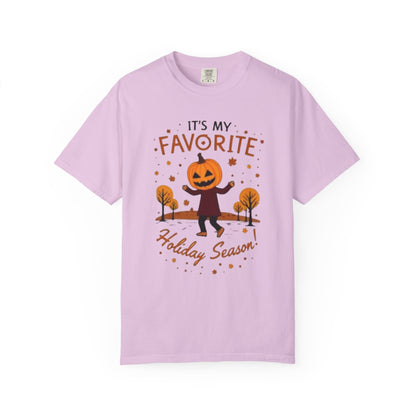 Halloween Pumpkin Head T-Shirt — "It's My Favorite Holiday Season!"