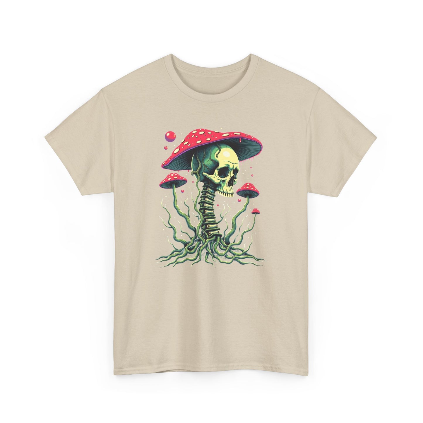 Skull Mushroom Tee — Psychedelic Skull & Fungi Graphic T-Shirt