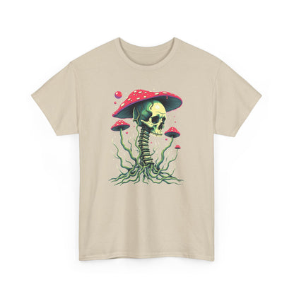 Skull Mushroom Tee — Psychedelic Skull & Fungi Graphic T-Shirt