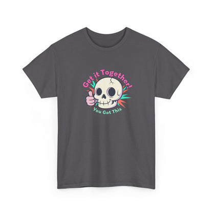 Get It Together Skull Tee — Cute Thumbs Up Motivational Graphic T-Shirt
