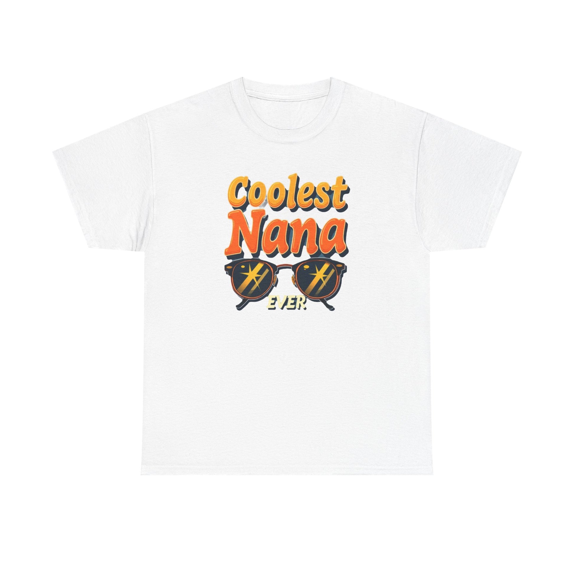 Coolest Nana Ever Unisex Heavy Cotton Tee | Perfect Gift for Grandmothers, Birthday, Mother's Day, Gifts for Her, Family Reunion - Psychonaut Swag