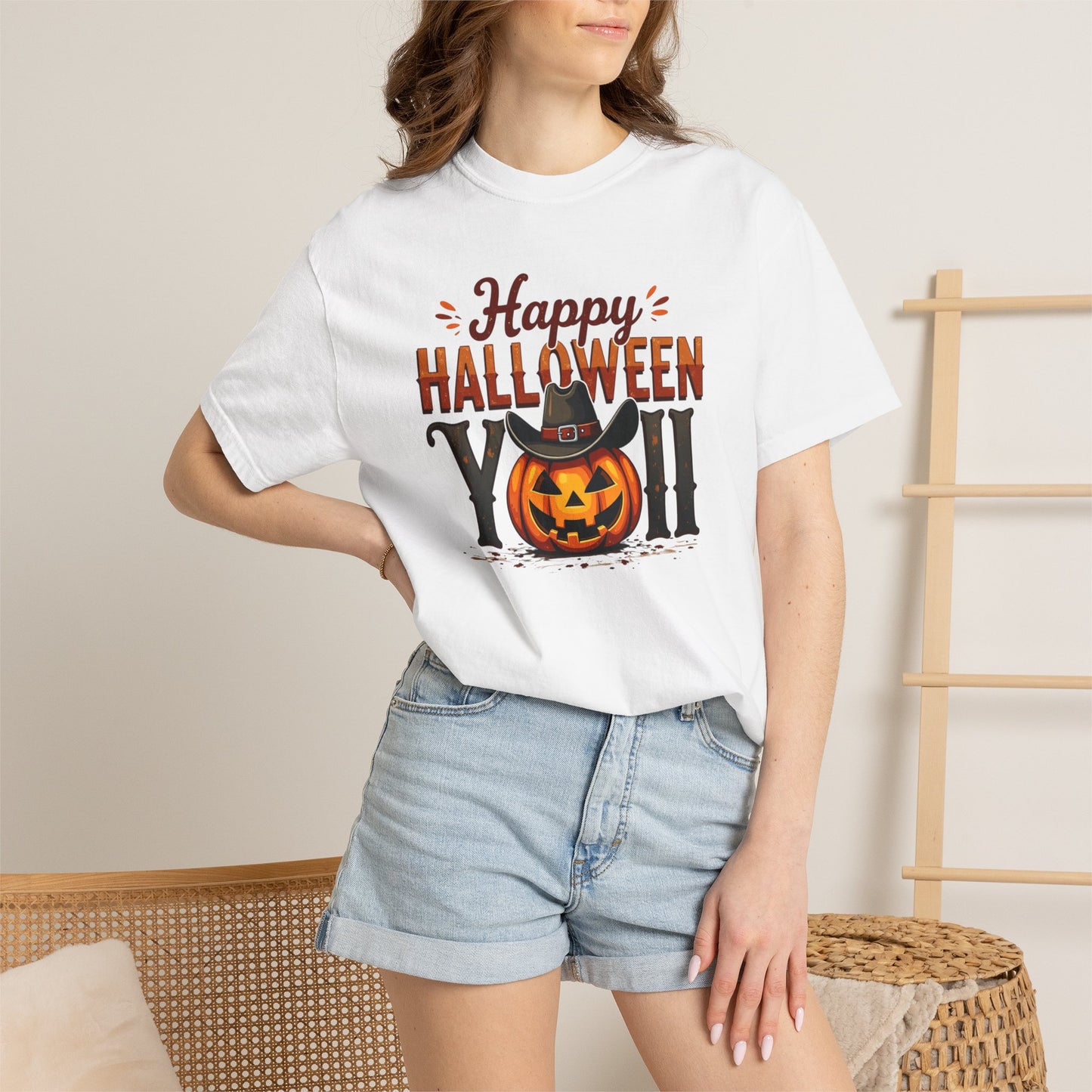 Halloween T-Shirt — "Happy Halloween You" Pumpkin Witch Graphic