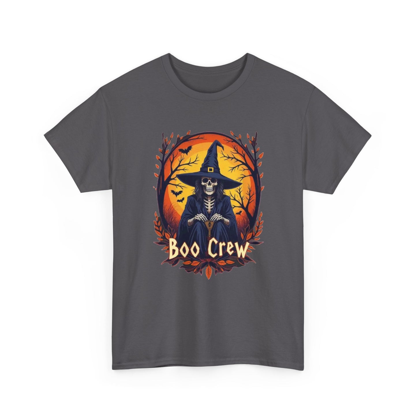 Boo Crew Halloween T-Shirt — Witch Skeleton Spooky Graphic Tee
