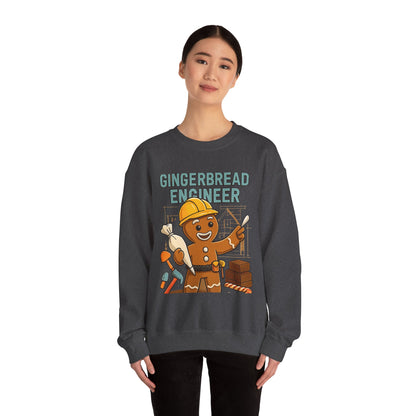 Gingerbread Engineer Sweatshirt — Cute Holiday Builder Graphic Crewneck