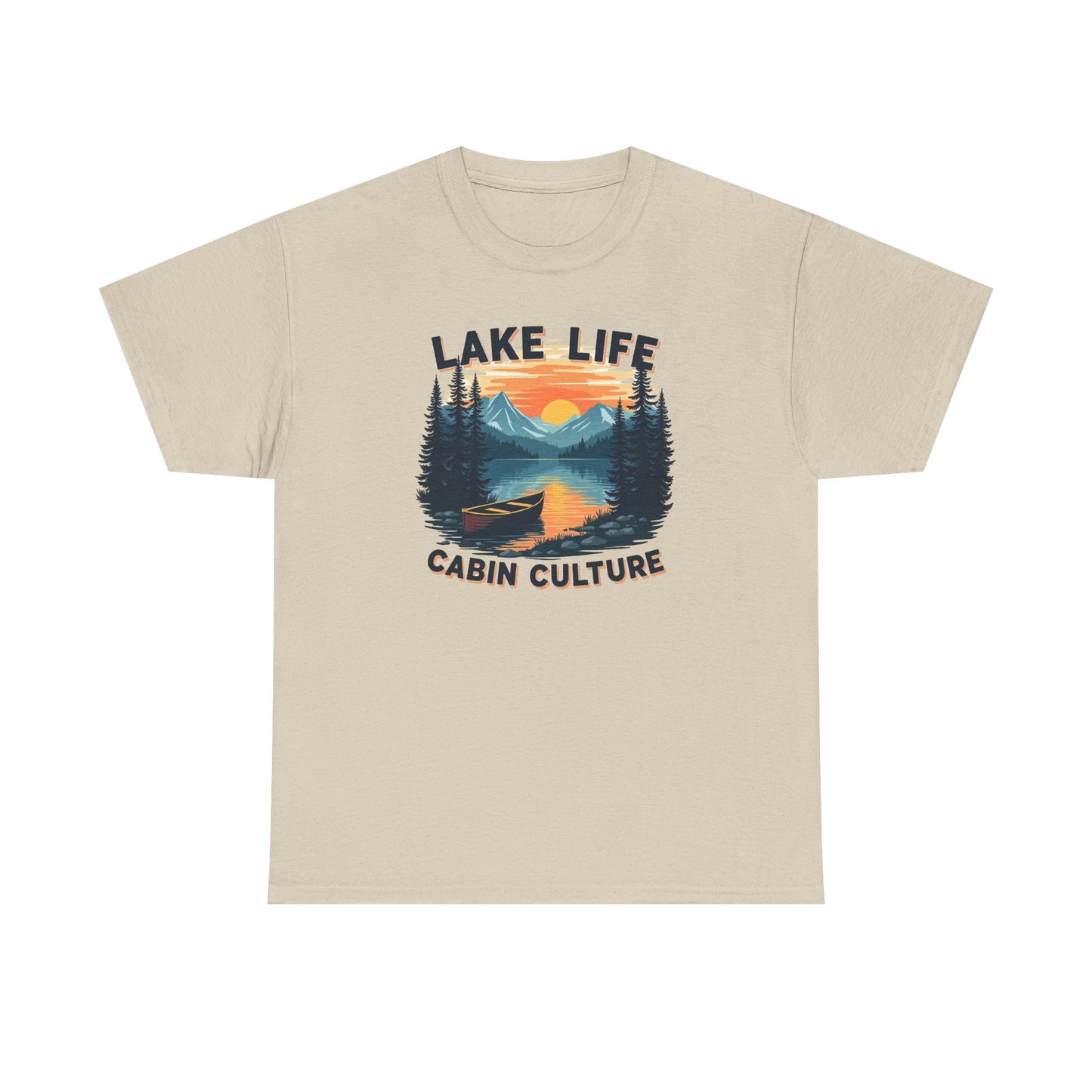 Lake Life Cabin Culture T-Shirt — Vintage Sunset Wilderness Tee