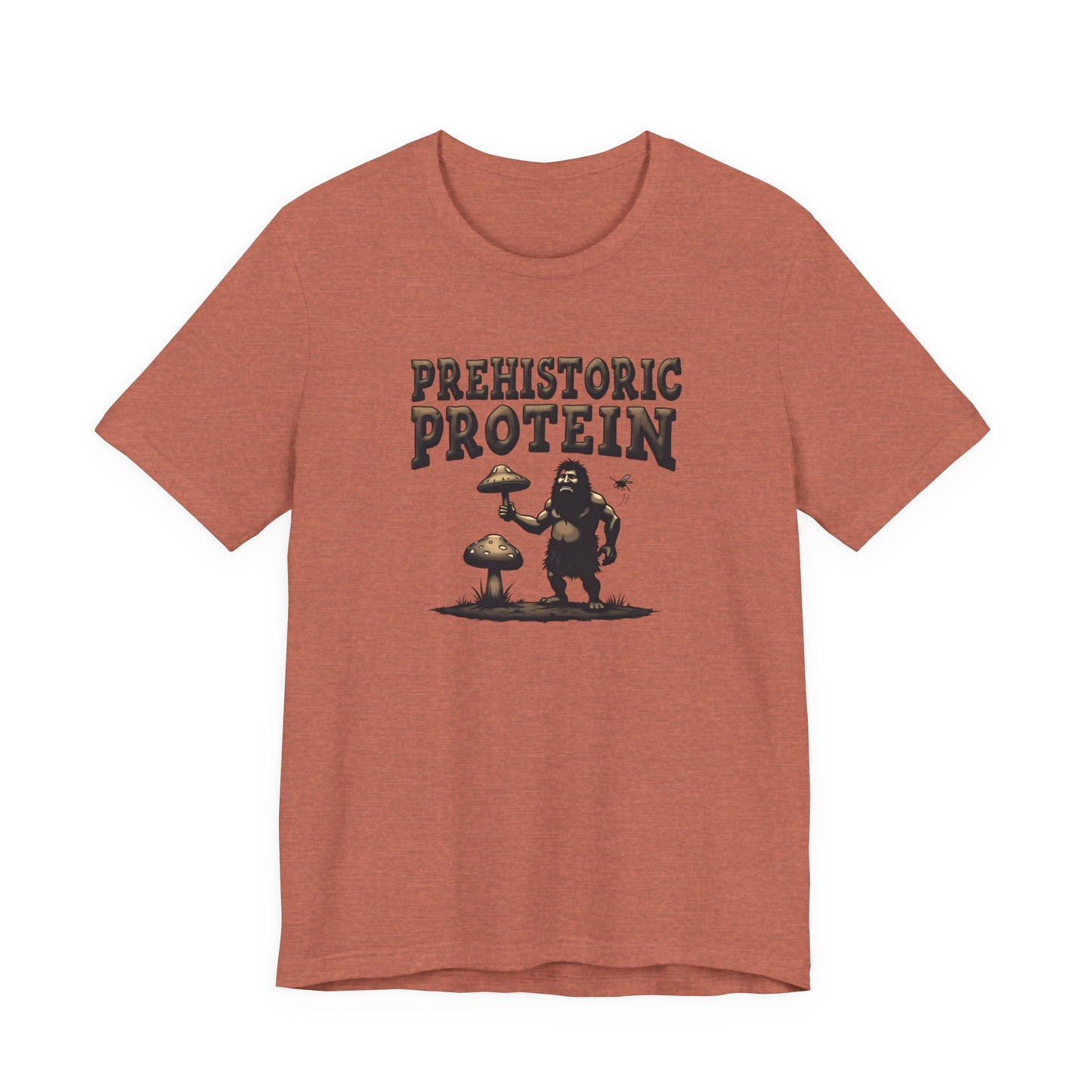 Prehistoric Protein Mushroom Tee - Retro Graphic T-Shirt for Nature Lovers, Gifts for Him/Her, Casual Everyday Wear, Perfect for Camping, Gifts [...] - Psychonaut Swag