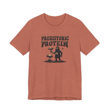 Prehistoric Protein Mushroom Tee - Retro Graphic T-Shirt for Nature Lovers, Gifts for Him/Her, Casual Everyday Wear, Perfect for Camping, Gifts [...] - Psychonaut Swag