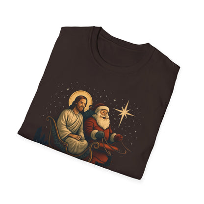 Jesus Is the Reason Of the Season T-Shirt — Vintage Nativity & Santa Christmas Tee