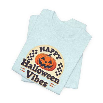 Happy Halloween Vibes Tee — Retro Pumpkin Halloween T-Shirt