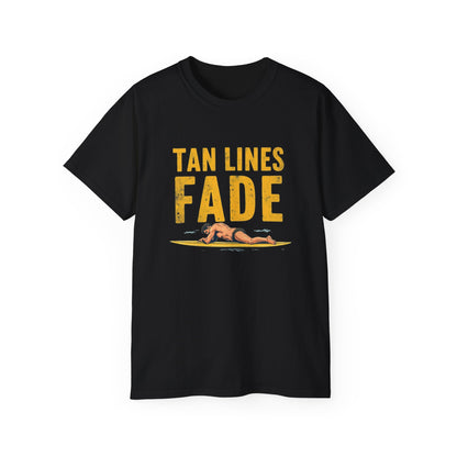 Surfer Tan Lines Tee, Unisex Cotton Shirt, Vacation Apparel, Beach Day Outfit, Casual Summer Clothing - Psychonaut Swag
