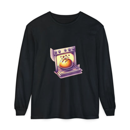 Bun in oven, Unisex Garment-dyed Long Sleeve T-Shirt - Psychonaut Swag