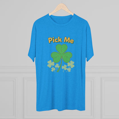 Pick Me Shamrock Tee — St. Patrick’s Day Clover Graphic T‑Shirt