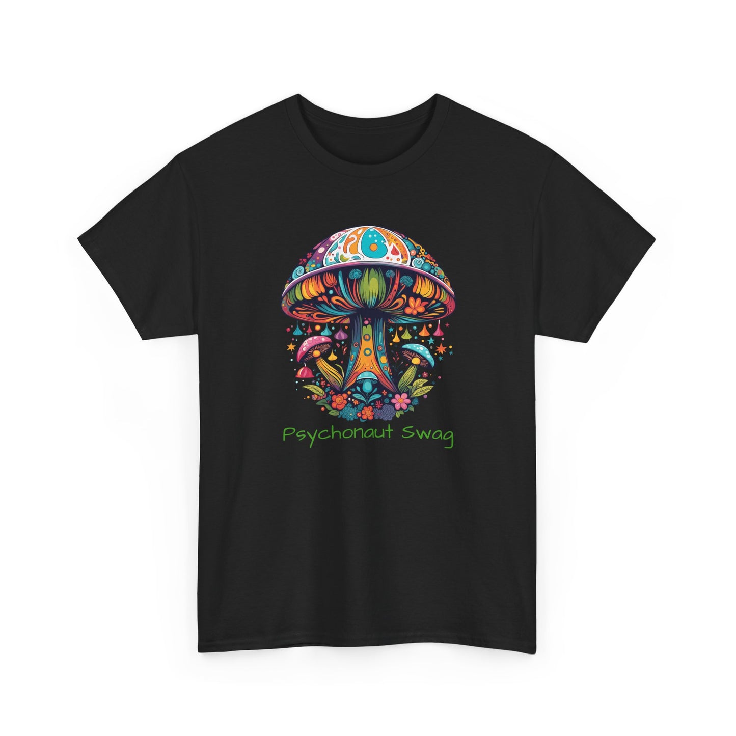 Vibing Bunch of Shrooms, Unisex Heavy Cotton Tee