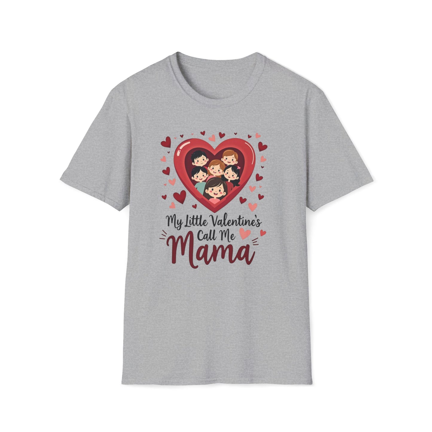 Mama Valentine T-Shirt — "My Little Valentines Call Me Mama" Cute Family Heart Design