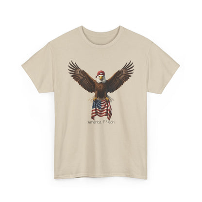America F Yeah Eagle Tee — Patriotic Flag Graphic Shirt