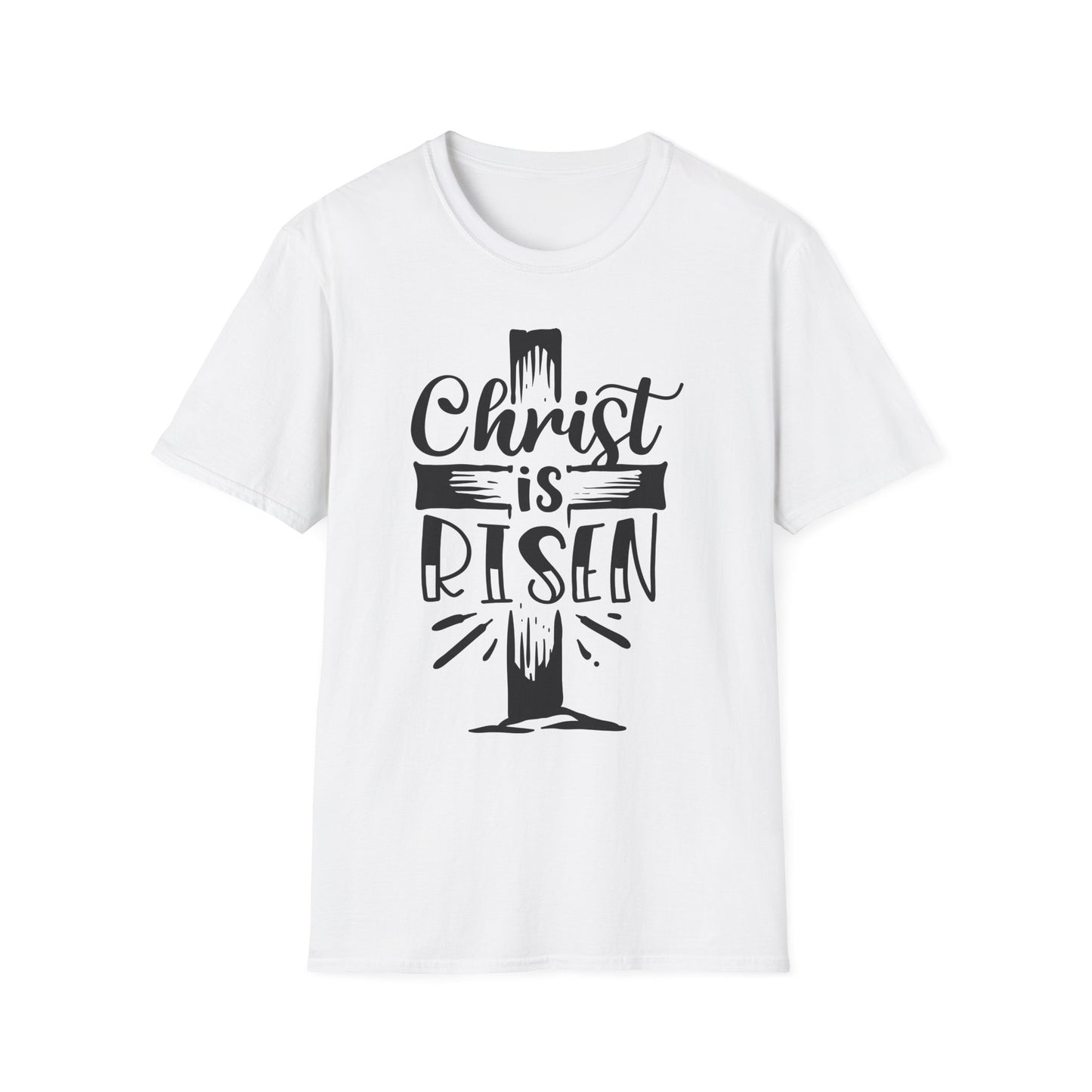 Christ is Risen, Crucifix Unisex Softstyle T-Shirt