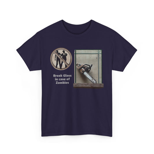Break Glass, In Case Of Zombies, Unisex Heavy Cotton Tee - Psychonaut Swag