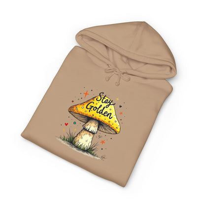 Stay Golden Mushroom Hoodie — Cozy Nature Graphic Pullover