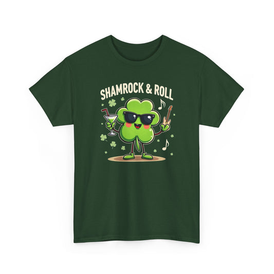 Shamrock & Roll T‑Shirt — St. Patrick’s Day Lucky Clover Graphic Tee