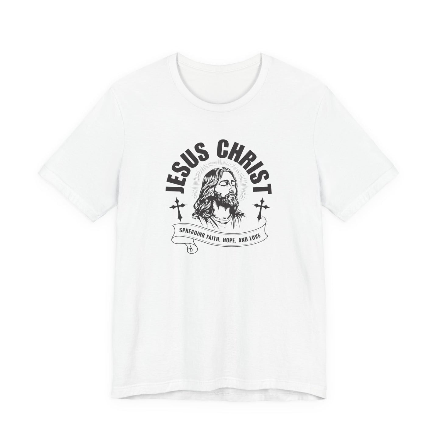 Jesus Christ T-Shirt — 'Spreading Faith, Hope, and Love' Religious Tee
