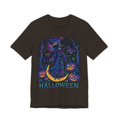 Halloween Witch Graphic Tee, Spooky T-Shirt, Unisex Short Sleeve Shirt, Halloween Costume, Pumpkin Shirt, Fall Festival Apparel