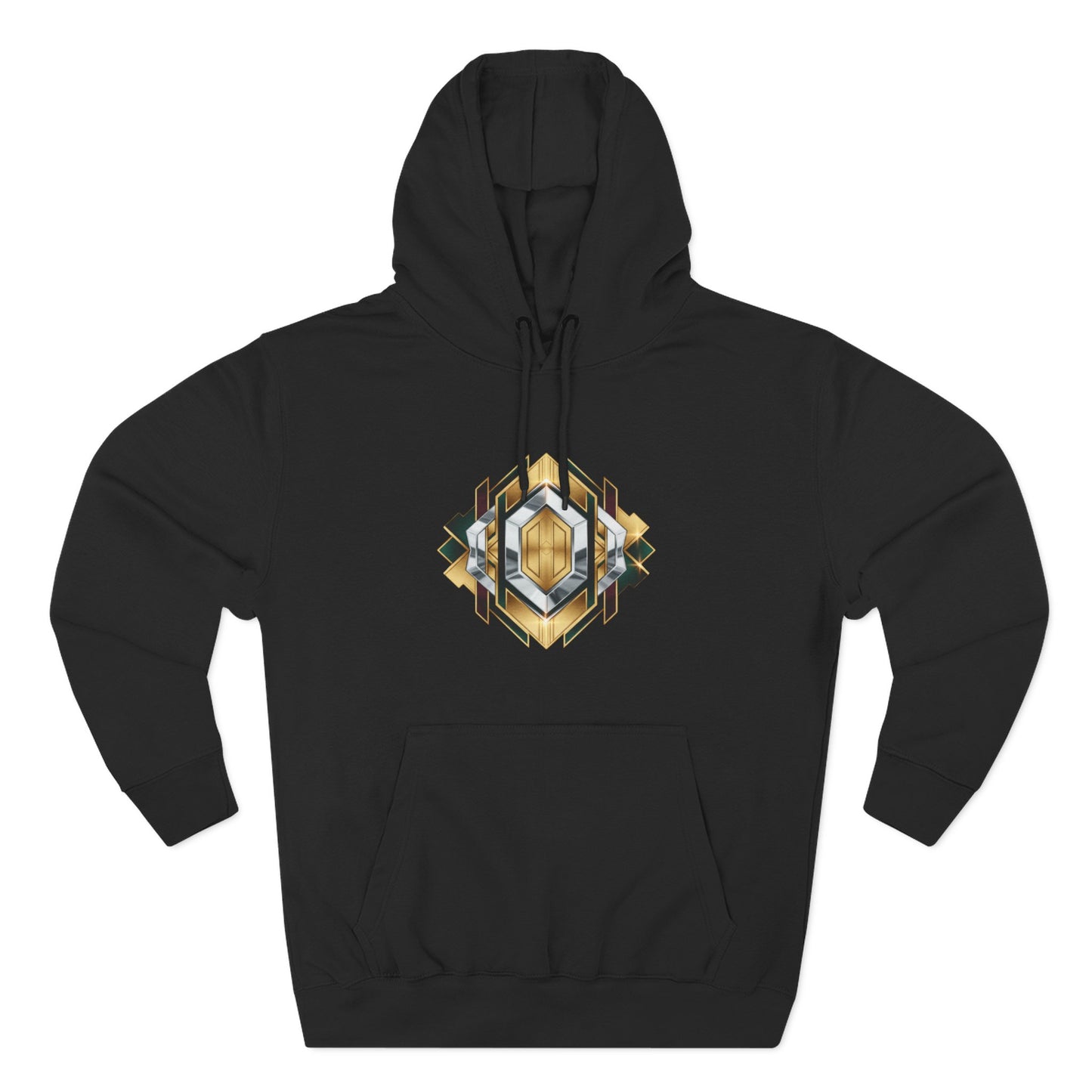 Geometric Gold Crest Hoodie