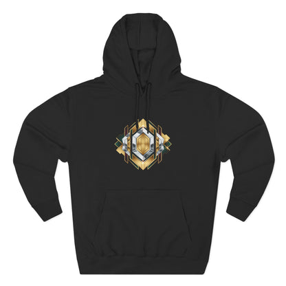 Geometric Gold Crest Hoodie