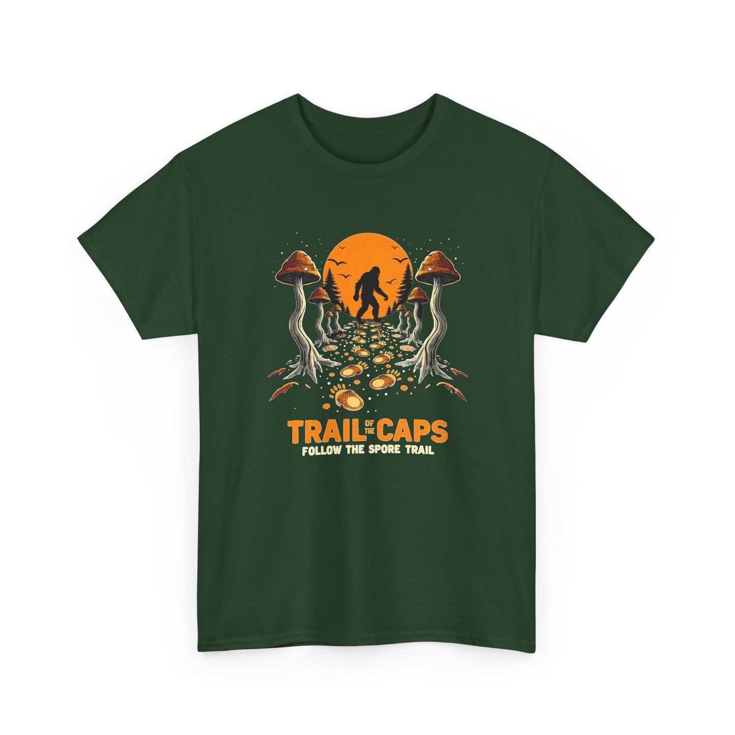 Trailcaps Mushroom Tee — “Follow the Spore Trail” Forest Adventure Shirt