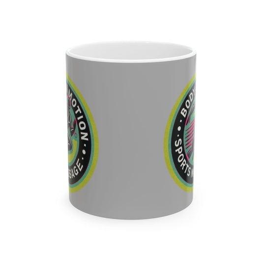 Sports Massage Mug — "Body in Motion" Ceramic Coffee Cup (11oz, 15oz)