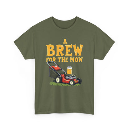 A Brew for the Mow Unisex Heavy Cotton Tee | Gardening Gifts, Lawn Care Apparel, Fun T-Shirt, Father's Day Gift, Beer Lover Shirt - Psychonaut Swag