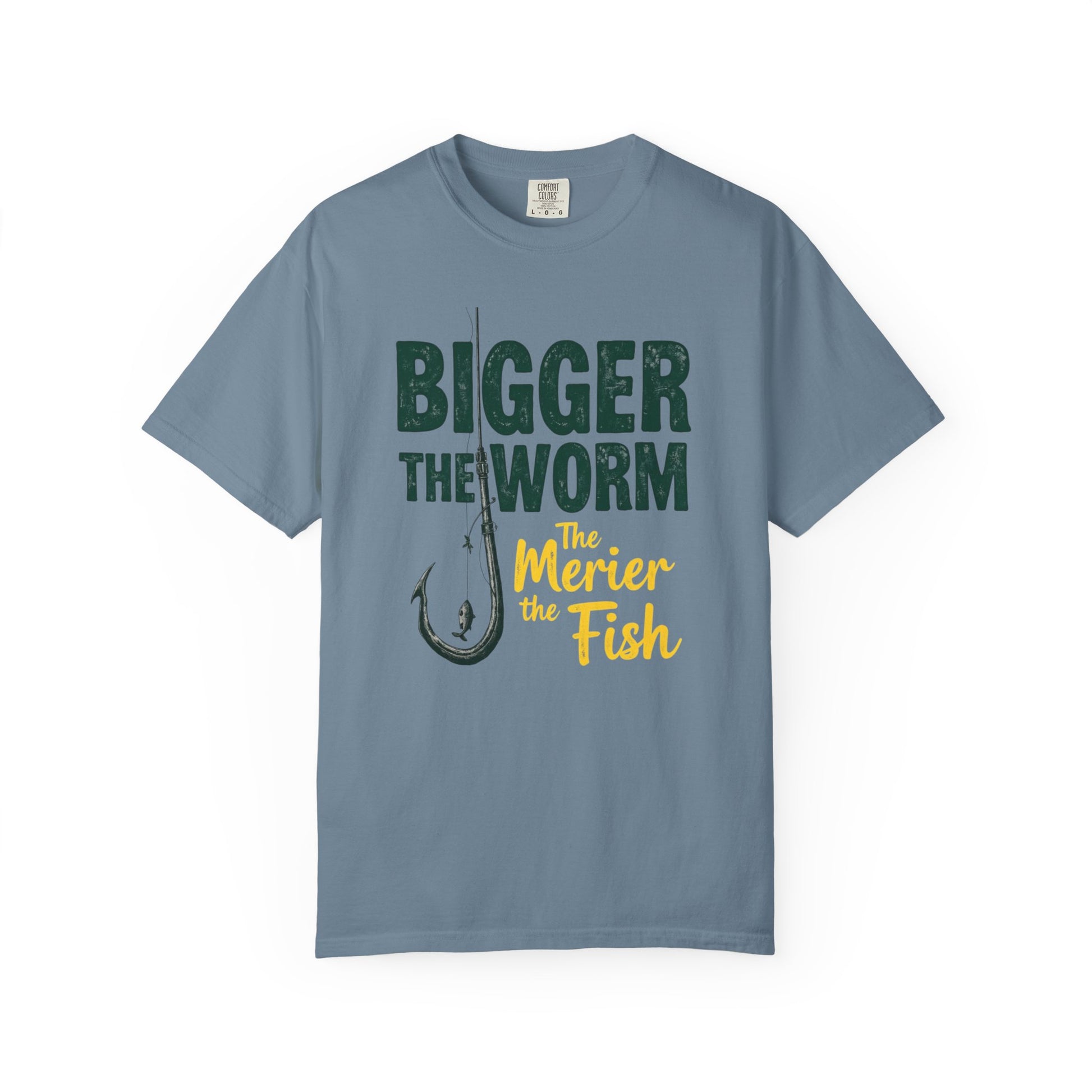 Big Worm Fishing Humor Unisex T-Shirt, Larger Than Life Tee, Gift for Anglers, Fun Outdoors Apparel, Dad's Fishing Day Shirt - Psychonaut Swag