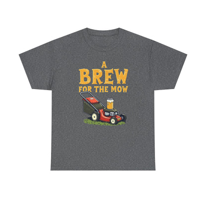 A Brew for the Mow Unisex Heavy Cotton Tee | Gardening Gifts, Lawn Care Apparel, Fun T-Shirt, Father's Day Gift, Beer Lover Shirt - Psychonaut Swag