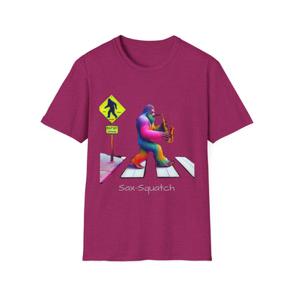 Sax-Squatch, Unisex Softstyle T-Shirt - Psychonaut Swag