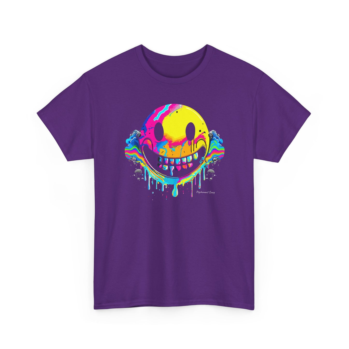Drippy Smiley, Psychonaut Staple, Unisex Heavy Cotton Tee