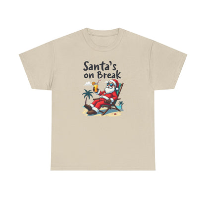 Santa's On Break T-Shirt – Funny Tropical Christmas Tee