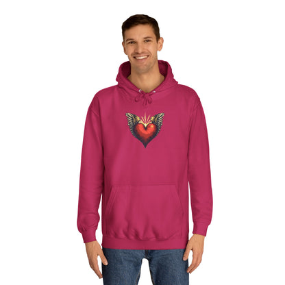 Free Heart, Unisex College Hoodie