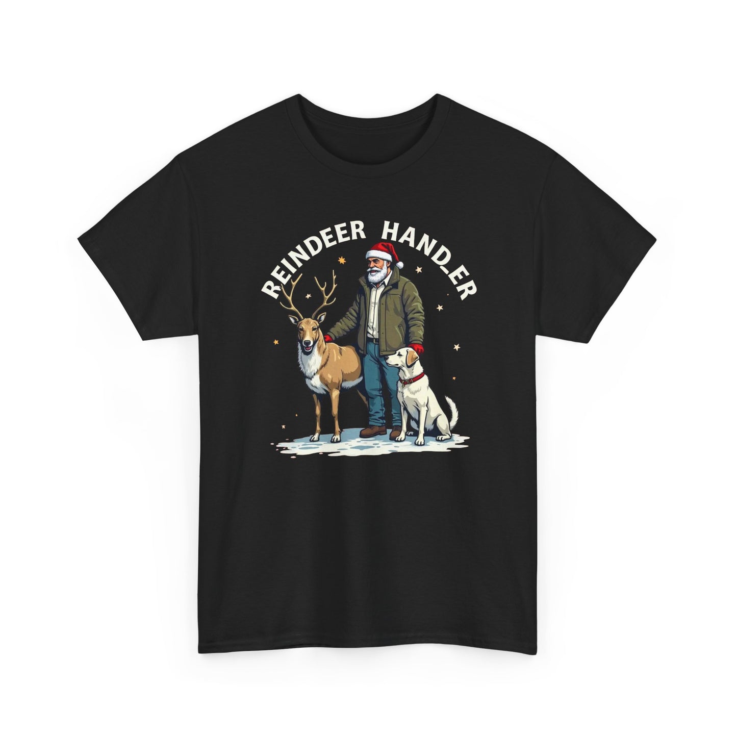 Reindeer Handler T‑Shirt — Santa Handler Graphic Holiday Tee