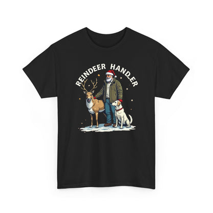 Reindeer Handler T‑Shirt — Santa Handler Graphic Holiday Tee